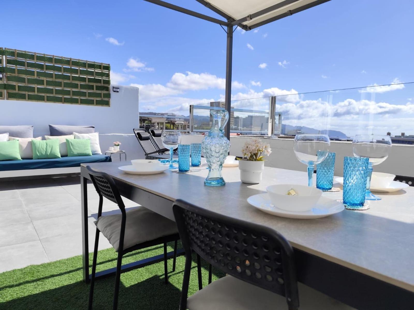 サンタクルスデテネリフェAtico Micaela. Terraza Y Vistasアパートメント エクステリア 写真